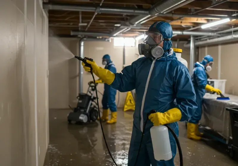 Basement Sanitization and Antimicrobial Treatment process in Schuyler County, NY